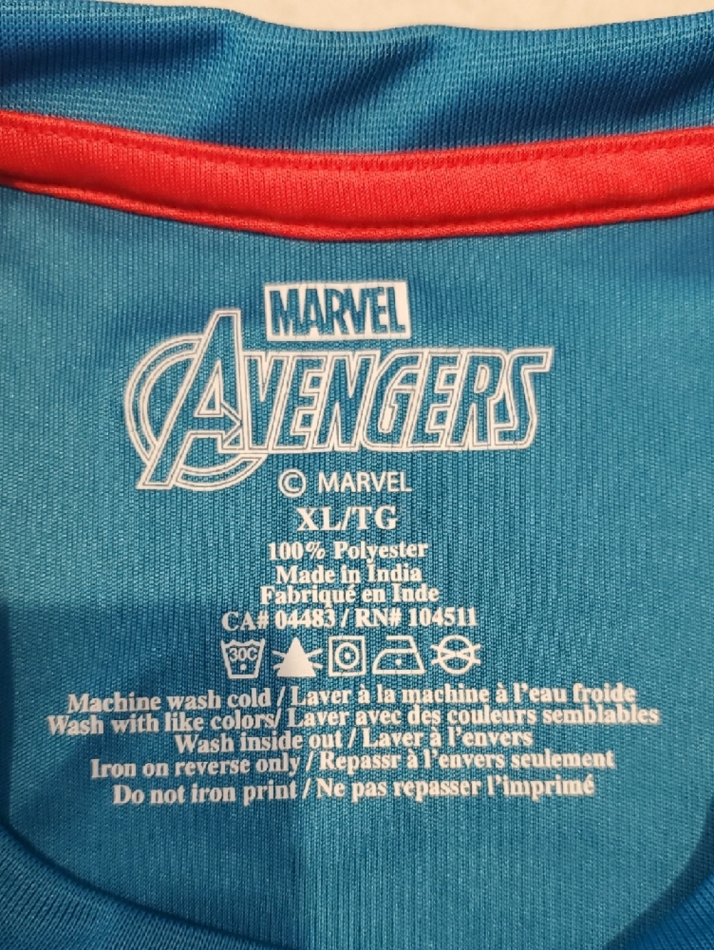 Marvel Captain America Graphic Performance Tee - Blue Red White - Picture 4 of 4